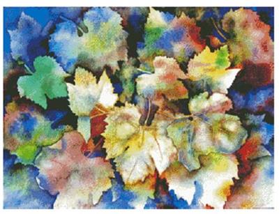 click here to view larger image of Watercolor Leaves (chart)