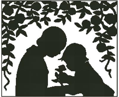 click here to view larger image of Mother and Child Silhouette (chart)