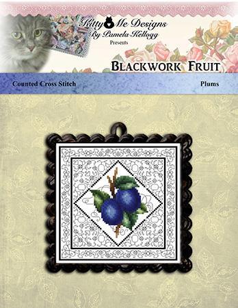 click here to view larger image of Blackwork Fruit Plums (chart)