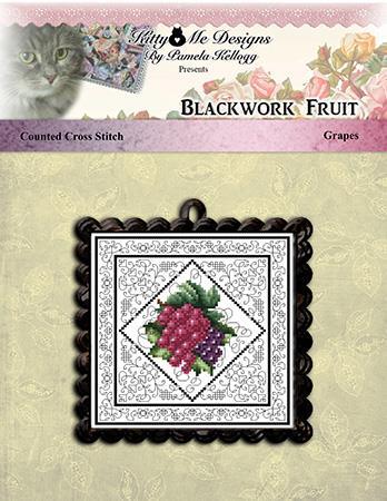 click here to view larger image of Blackwork Fruit Grapes (chart)