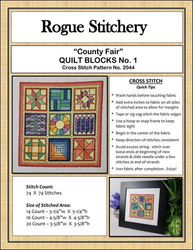 click here to view larger image of Quilt Blocks 1 - County Fair (chart)