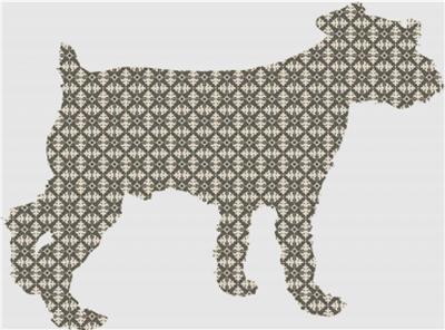 click here to view larger image of Mosaic Floral Dog (chart)