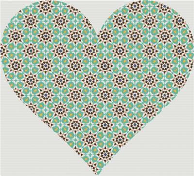 click here to view larger image of Green Mosaic Heart (chart)