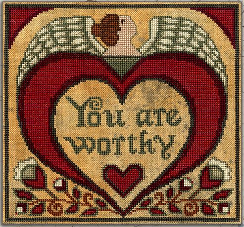 click here to view larger image of You Are Worthy (Punchneedle)