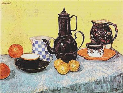 click here to view larger image of Still Life w/Blue Enamel Coffeepot (chart)