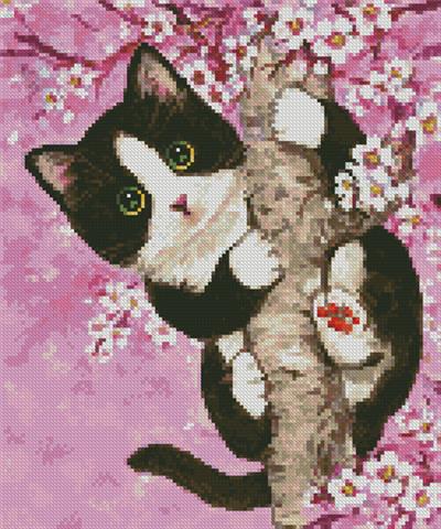 click here to view larger image of Cherry Blossom Cat - Mini (chart)