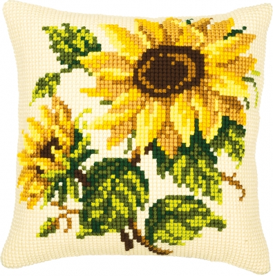 click here to view larger image of Sunflowers Cushion (needlepoint)