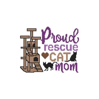 click here to view larger image of Proud Rescue Cat Mom (chart)