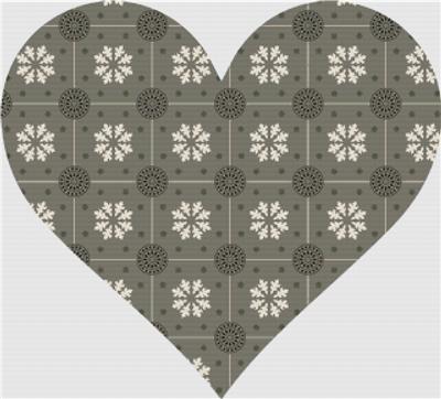 click here to view larger image of Grey Mosaic Heart (chart)