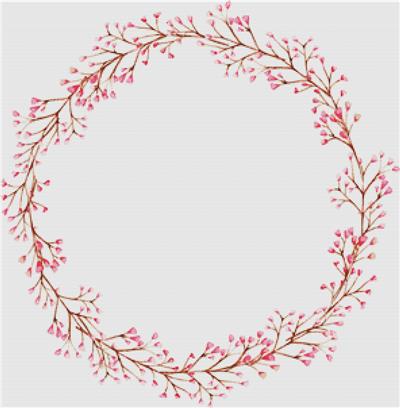 click here to view larger image of Pink Foliage Wreath (chart)