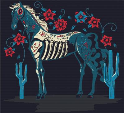 click here to view larger image of Blue Day of the Dead Horse (chart)