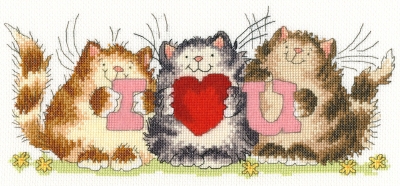 click here to view larger image of I Heart U - Margaret Sherry (counted cross stitch kit)
