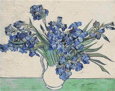 click here to view larger image of Vase with Irises (chart)