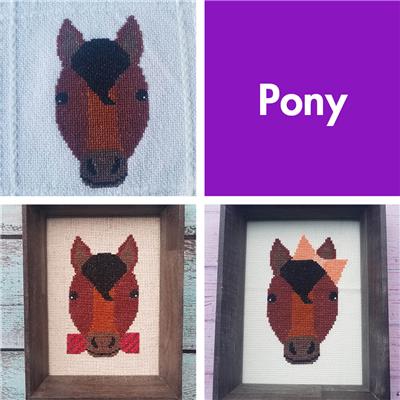 click here to view larger image of Animal Faces - Pony (chart)