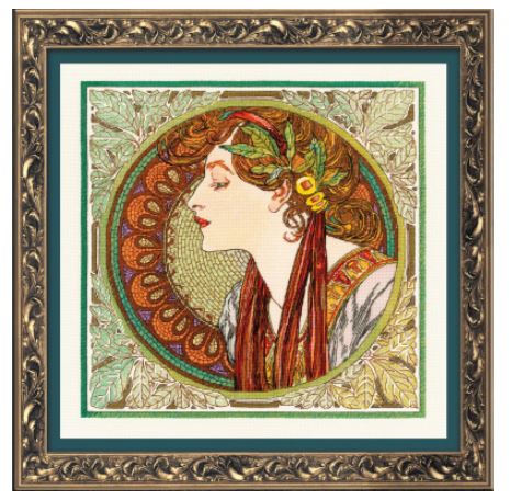 click here to view larger image of Laurel (Mucha) (counted cross stitch kit)