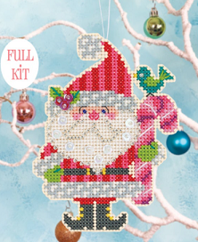 click here to view larger image of Candy Claus Ornament (KIT) (counted cross stitch kit)