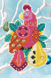 click here to view larger image of Partridge and Pear Ornament - KIT (counted cross stitch kit)