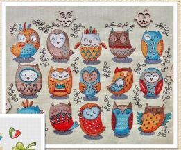 click here to view larger image of Sampler Everyone Needs an Owl (chart)