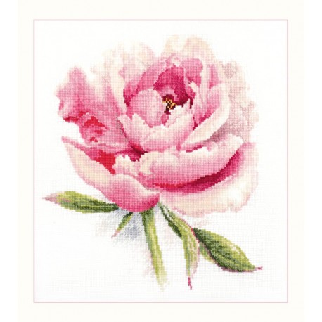 click here to view larger image of Tender Peony (counted cross stitch kit)