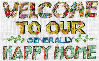 click here to view larger image of Our Happy Home - Mary Engelbreit (counted cross stitch kit)