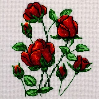 click here to view larger image of Roses- 0219 (counted cross stitch kit)