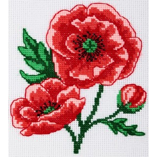 click here to view larger image of Poppies - 0204 (counted cross stitch kit)