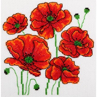 click here to view larger image of Poppies - 0220 (counted cross stitch kit)