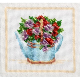 click here to view larger image of Garden Flowers (counted cross stitch kit)