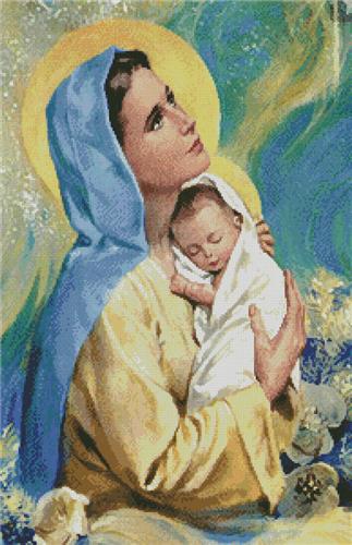 click here to view larger image of Mary and Baby Jesus (Large) (chart)