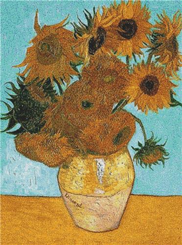 click here to view larger image of Vase With Twelve Sunflowers (chart)