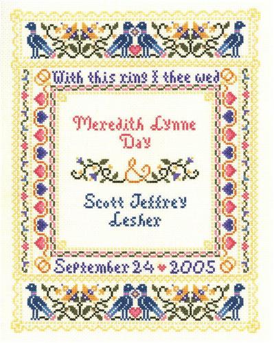 click here to view larger image of With this Ring - Sandra Cozzolino (counted cross stitch kit)