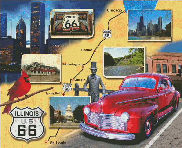 click here to view larger image of Illinois Route 66  (chart)