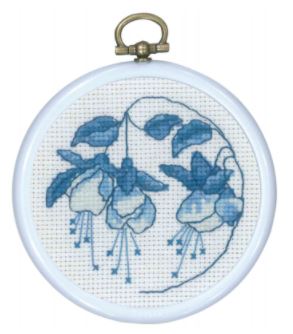 click here to view larger image of Blue Fuchsia (counted cross stitch kit)