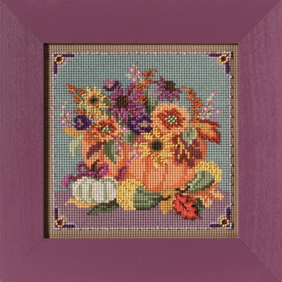 click here to view larger image of Floral Pumpkin (2021) (counted cross stitch kit)