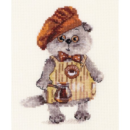 click here to view larger image of Basik Barista (counted cross stitch kit)
