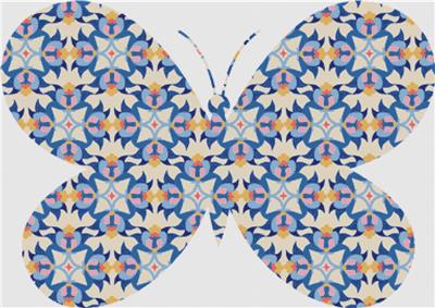 click here to view larger image of Floral Tile Butterfly (chart)