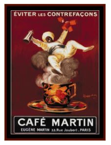 click here to view larger image of Cafe Martin - Vintage Poster (chart)