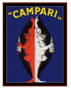 click here to view larger image of Campari Twins - Vintage Poster (chart)