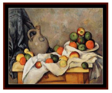click here to view larger image of Curtain Jug and Fruit  - Paul Cezanne (chart)