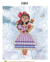 click here to view larger image of Clara Nutcracker Ornament - KIT (counted cross stitch kit)
