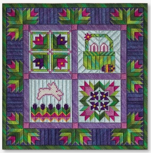 click here to view larger image of Easter Bunny Barn Quilts (counted canvas chart)