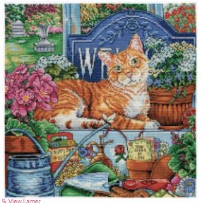 click here to view larger image of Welcome Cat  (counted cross stitch kit)