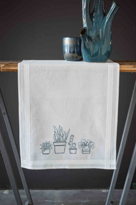 click here to view larger image of House Plants Table Runner (embroidery kit)