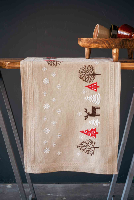 click here to view larger image of Modern Christmas Designs Table Runner (embroidery kit)