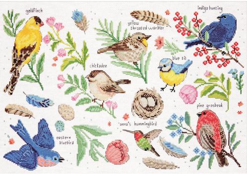click here to view larger image of Bird Study (counted cross stitch kit)