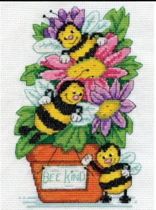 click here to view larger image of Bee Kind (counted cross stitch kit)