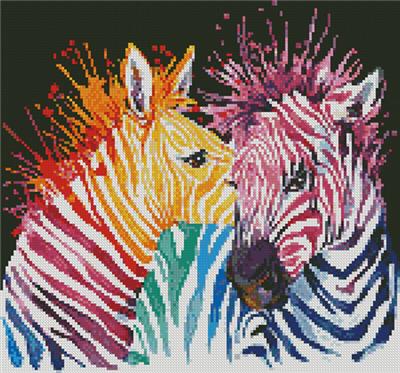 click here to view larger image of Mini Colourful Zebras (chart)