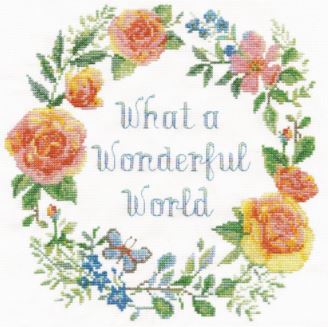 click here to view larger image of Wonderful World (counted cross stitch kit)