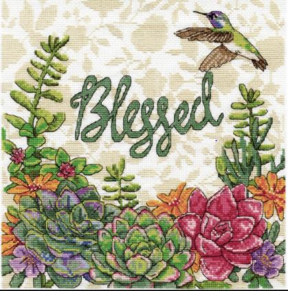 click here to view larger image of Blessed (counted cross stitch kit)
