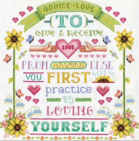 click here to view larger image of Advice on Love (counted cross stitch kit)